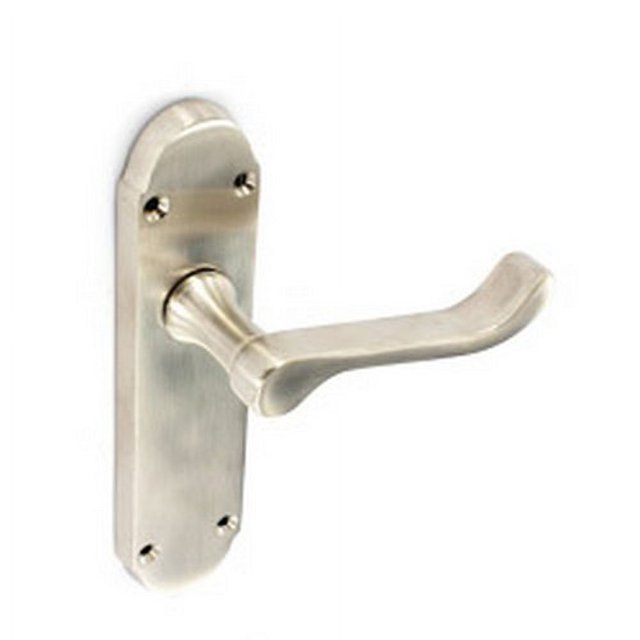 Securit - Manillar de Pestillo de Níquel Cepillado - Pack de 2 (Plateado)
