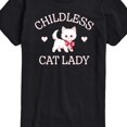 thumbnail image 3 of Instant Message - Childless Cat Lady Kitten Short Sleeve Graphic T-Shirt, 3 of 6
