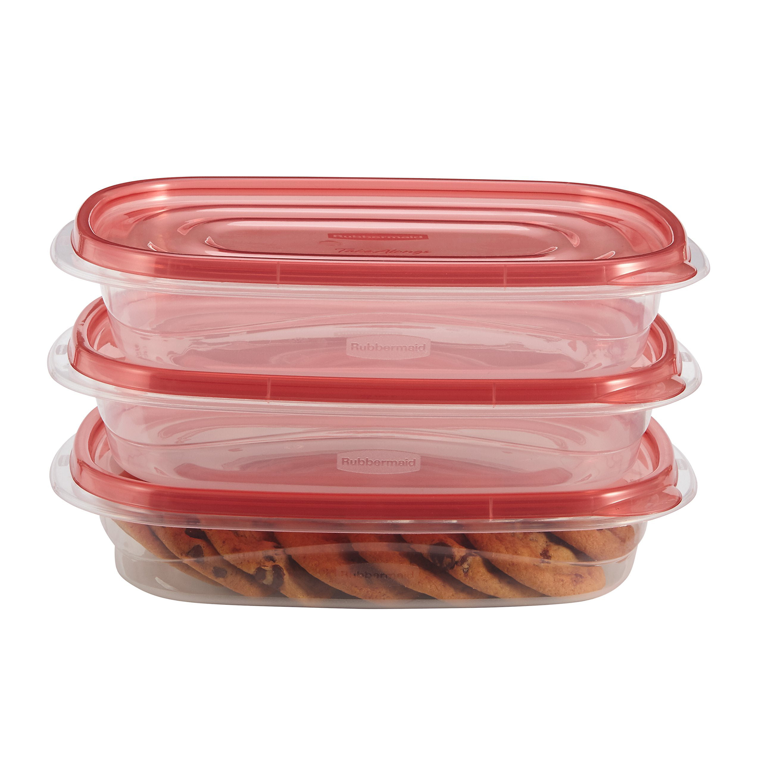 Rubbermaid TakeAlongs Sandwich Food Storage Containers 3.7 Cup 3 Pack