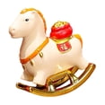 thumbnail image 1 of Figura de caballo mecedor, escultura animal, recuerdo artístico, adorno de mesa para blanco, 1 of 8