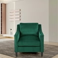 thumbnail image 4 of Chaise d'Appoint en Velours, Fauteuil Moderne Rembourré pour Salon, Salon, Lecture, Bureau, Vert, 4 of 6