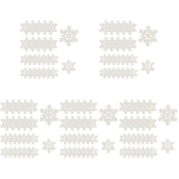 EXHUMKY 500 Pcs Christmas Mini Snowflake Ornaments for Holiday Tree Decorations and Winter Party Supplies