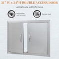 thumbnail image 5 of Qinaqin 31 Inches cm de Anchoidth 24 Altura Stainless Steel Outdoor Kitchen Puerta Flush Mount BBQ Access Anchoaterproof y Corrosion Resistant para Island Fireplace Sink Gabinete, 5 of 5