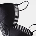 thumbnail image 7 of Gymayou Seamless Low Back Bra Wireless Padded Spaghetti Straps Bralette Thin Straps V Neck Backless Comfort Underwear Bra 2pcs#Black L, 7 of 7