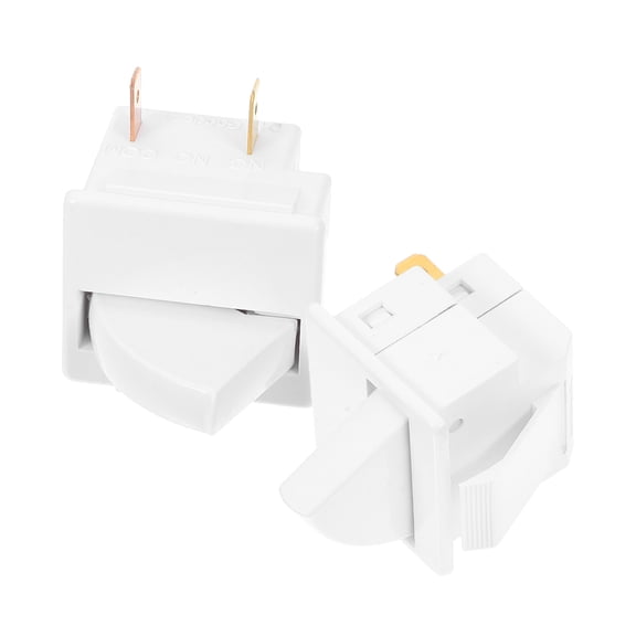 RENACLIPY 2-Pack White Refrigerator Door Light Switch Replacement Compatible with Most Refrigerator Models