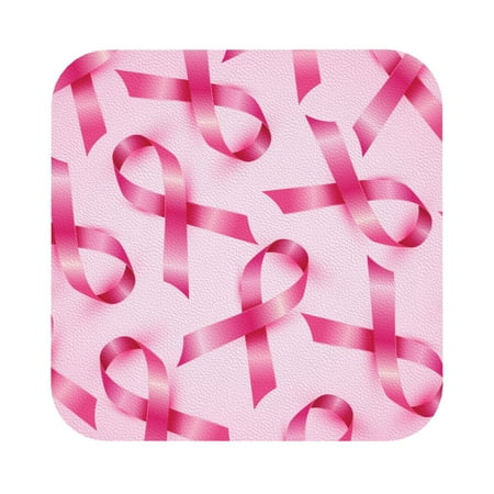 

Bingfone Vintage Breast Cancer Ribbons Awareness Leather Drinks Coasters With Set Of 6 Suitable For Home Kitchen Coffee Cup Coasters Home Gift