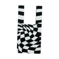 thumbnail image 4 of Bolso de hombro para mujer a la moda, bolso tejido con patrón de cuadrícula, bolso grande para la escuela Blanco negro Hugo Bolsos de hombro para mujer, 4 of 10