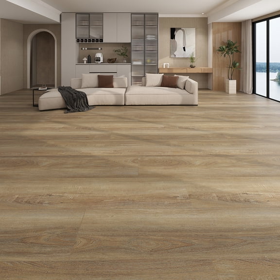 62.6"x9" SPC Composite Flooring; 5 Planks/Box (19.56 sq. ft/Box); 8mm Thick with ; 30 mil Wear Layer; Ultra-Quiet and Slip-Resistant Flooring