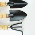 thumbnail image 2 of Shisuyan 3pcs Mini Iron Hand Shovel Trowel Rake for Garden / Outdoor / Camping (Black), 2 of 8