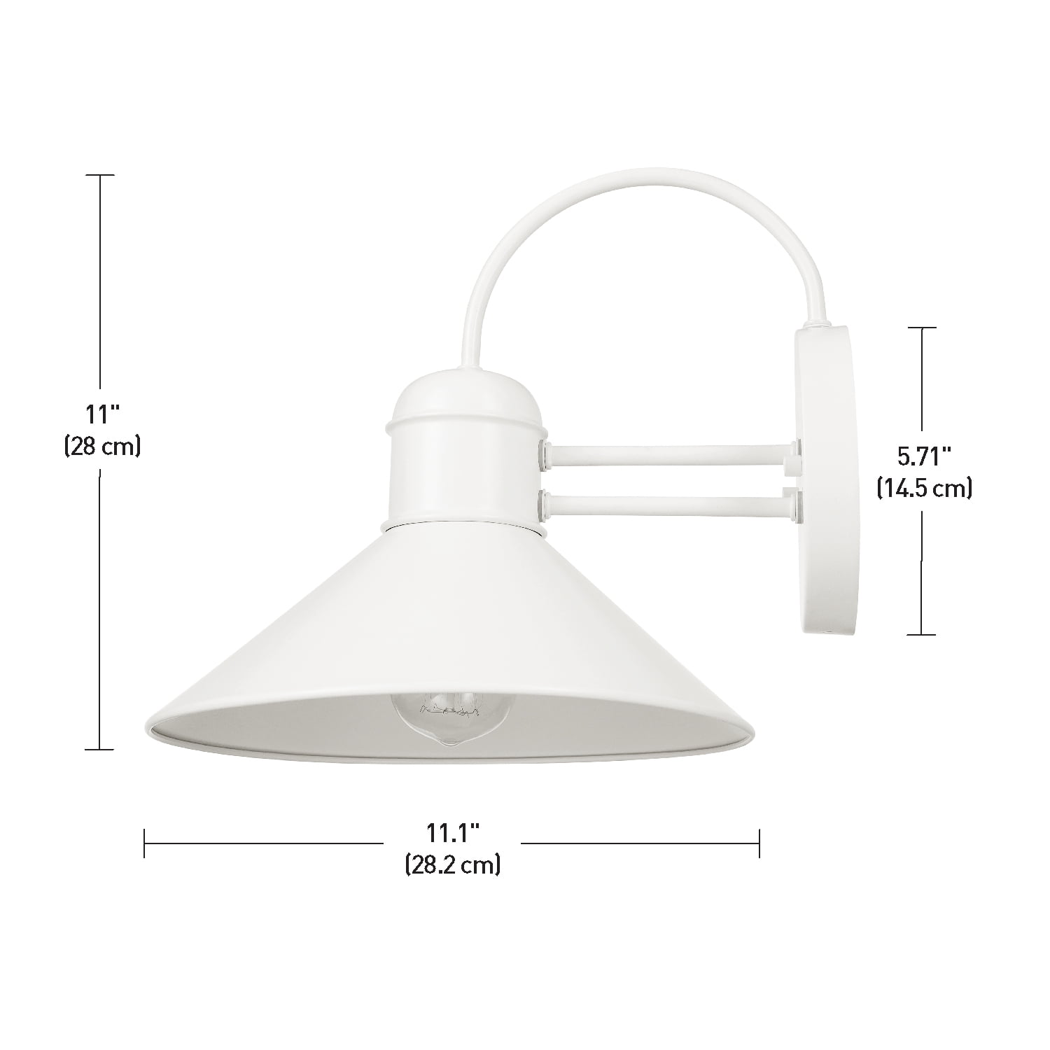Novogratz x Globe 11" Matte White Outdoor Wall Sconce