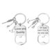 thumbnail image 1 of 2pcs Stainless Steel Keychains Bottle Opener Pendant Key Ring Father's Day Gift, 1 of 4