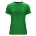 thumbnail image 6 of Women's Cotton Short Sleeve Crewneck T-Shirt Tee Top, Casual Loose Fit Pullover, Breathable Soft Everyday Basic, Summer Fashion Gift | CSEONE,Green XL, 6 of 9