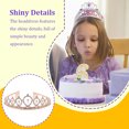 thumbnail image 4 of Diadema de cumpleaños para niña, ropa adornada con diamantes de imitación, diademas para celebración, accesorio de decoración, accesorio Accesorio para el cabello Oro rosa Diamante de imitación blanco Qarigey AP011165-02, 4 of 6