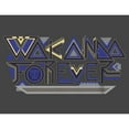 thumbnail image 2 of Boy's Black Panther: Wakanda Forever Yellow and Blue Pattern Logo  Graphic Tee Black Large, 2 of 5