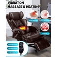 thumbnail image 3 of 800LBS Relax Office Chair with Foot Support & 8-Zone Soothing Warmth for Larger Users, Big and Tall Ergonomic Executive Tilt Desk Chairs for Home Office Managerial Use, 3 of 7