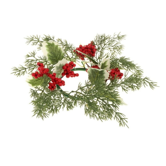 Shangren Candle Red Berries Dining Table Greenery Candle s for Pillar Candle