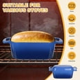 thumbnail image 3 of Enameled Dutch Oven for Sourdough Bread Baking, 3.6QT Oval Cast Iron Bread Pan with Lid, 3 of 8