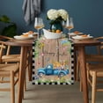 thumbnail image 2 of Black Plaid Easter Table Runner - 60 Inch Long, Kitchen Dining Table Runner Dresser Scarves, Truck Spring Floral Bunny Animals Wooden Farmhouse Decor for Coffee Tables Wedding Party Banquet, 2 of 8