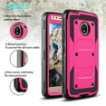 thumbnail image 4 of Moto E4 Case, Moto G5 Case, Mignova Shockproof Protection Case Cover with Swivel Belt Clip and Kickstand for Motorola Moto E (4th Generation)/Moto G (5th Generation) (Pink), 4 of 7