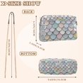 thumbnail image 4 of FORMRS Women Crossbody Purse with Chain Strap Vegan Leather Shoulder Handbag, Light Blue Shimmering Pattern, 4 of 7