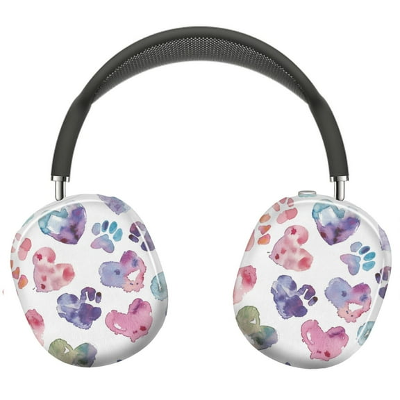 Protective Cover for AirPods Max Loving Heart With Paw Prints =3 Headphones Aesthetic Print Snap On Cases