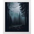 thumbnail image 2 of Maki 12x14 White Modern Wood Framed Wall Art Titled - Overcast Forest Ii, 2 of 6