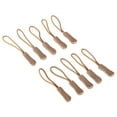 thumbnail image 2 of Clothes Zipper Rope Edc Zipper Cord 10x Zipper Pulls Slider Cord Rope Puller Ends Lock Zip Clip Buckle For Bag EDC Khaki, 2 of 3
