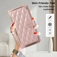 thumbnail image 6 of Allytechgroup for iPhone 8 Plus/7 Plus Wallet Case, Premium PU Leather Magnetic Buckle Zipper Pocket Card Slots Flip Stand Protective Cover with Hand Strap & Shoulder Strap - Rosegold, 6 of 12