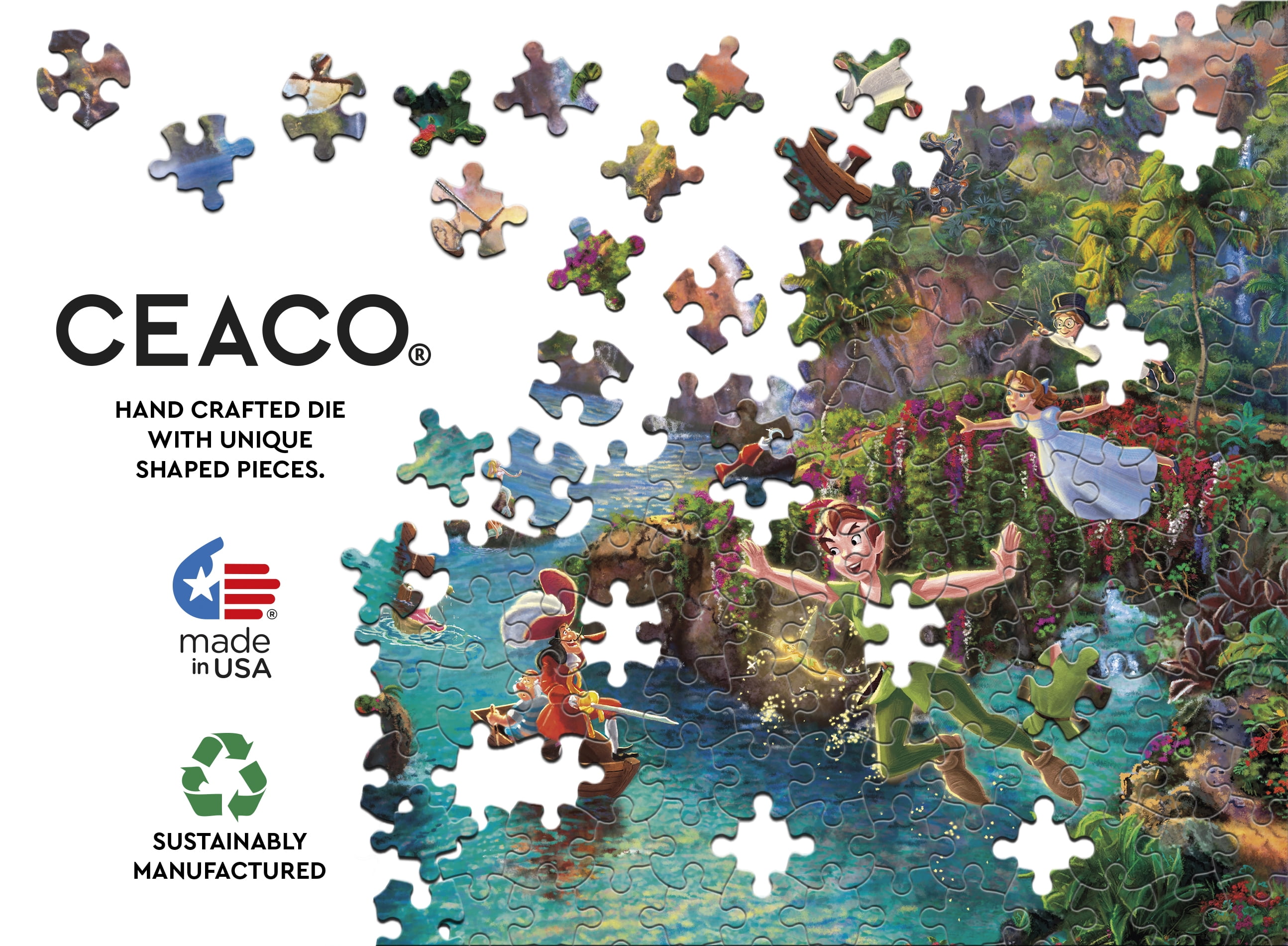 Ceaco 1000 Piece Peter Pan's Neverland Interlocking Jigsaw Puzzle
