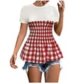 thumbnail image 1 of Birdeem Blouses pour Femmes, Chandail Décontracté à Imprimé Floral, Col Rond, Manches Courtes, 1 of 9