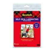 Scotch Self-Sealing Photo Laminating Sheets, Gloss, 5" x 7", 5 Sheets