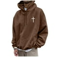 thumbnail image 3 of XIAOCHA Mens Casual Graphic Pullover Hoodie Long Sleeve Comfortable Streetwear Top, 3 of 7
