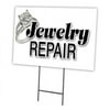 SignMission C-1216-DS-Jewelry Repair 12 x 16 in. Yard Sign & Stake - Jewelry Repair