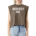 thumbnail image 5 of EcoLoom Retro Style Absolutely Not Cap Sleeve Muscle Crop Shirt Women Sleeveless Baby Tee, 5 of 5