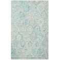 thumbnail image 2 of Safavieh Ikat Kim Geometric Wool Area Rug, Ivory/Sea Blue, 5' x 8', 2 of 11