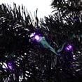 thumbnail image 6 of Northlight Black Crystal Pine Artificial Halloween Wreath - 24" - LED Purple, 6 of 8