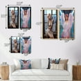 thumbnail image 4 of Designart "Sensual Urban Angel With Elegant Blue Wings" Fashion Woman Framed Wall Art Set Of 2 - Glam Blue Framed Canvas Set For Living Room Decor, 4 of 6