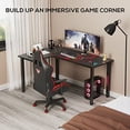 thumbnail image 5 of EUREKA ERGONOMIC 60 Inch Black Corner L Shaped Computer Desk, Home office Gaming Study Work Writing Table Long Large Sturdy Workstation Simple Modern with Metal Legs, Left Side, 5 of 5