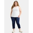 thumbnail image 2 of Terra & Sky Women's Plus Size High Neck Rib Tank Top, Sizes 0X-4X, 2 of 5