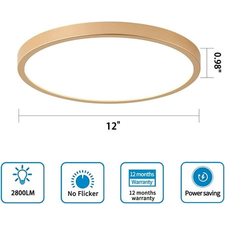 

YCH LED Flush Mount Ceiling Light Fixture 12inch 18W White Set of 6 Ultra Slim Flush Mount LED Dimmable Ceiling Lamp 3 Color Temperature for Bedroom Living Room Dining Room Hallway