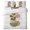 White, variant on Dandelion Bloom 4 Piece Bedding Set, Vintage Plant Taproot System Butterfly Rustic Country King Size Duvet Cover Set with Zipper Closure & Corner Ties Soft Breathable Comforter Cover for Bedroom