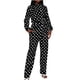thumbnail image 1 of Mono de botón de encaje sexy de manga larga con estampado de puntos casual de moda para mujer Fridja alkflakhf37604, 1 of 7
