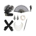 thumbnail image 1 of 1920 Set Great Gatsby Accessories Set Party Costumes Women With Flap Headband Gloves Pearl Necklace Earrings For Ha Style 1, 1 of 5