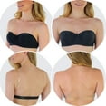 thumbnail image 3 of ToBeInStyle Women's Padded Wired Bra with Clear Convertible Straps - Black - 40C, 3 of 5