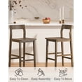 thumbnail image 4 of Joyyskill Wood Bar Stools Set of 2, Counter Height Barstools Armless Farmhouse Wooden Bar Dining Chairs with Solid Wood Legs, Brown, 4 of 5