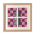 thumbnail image 1 of Damier Chevalier Mot Blanc Cadre d'Échecs Mur Table Affichage 4 Ouvertures Image, 1 of 3