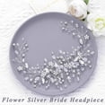 thumbnail image 1 of Enredadera de pelo de boda con patrón floral con diadema nupcial de perlas para mujeres y niñas, 1 of 4