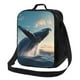 thumbnail image 1 of Fotbe Dancing Whale Lonchera Bolsa de Almuerzo para Hombres y Mujeres, Lonchera de Gran Capacidad, Bolsa de Almuerzo Reutilizable, Bolsa Térmica Aislante, 1 of 7