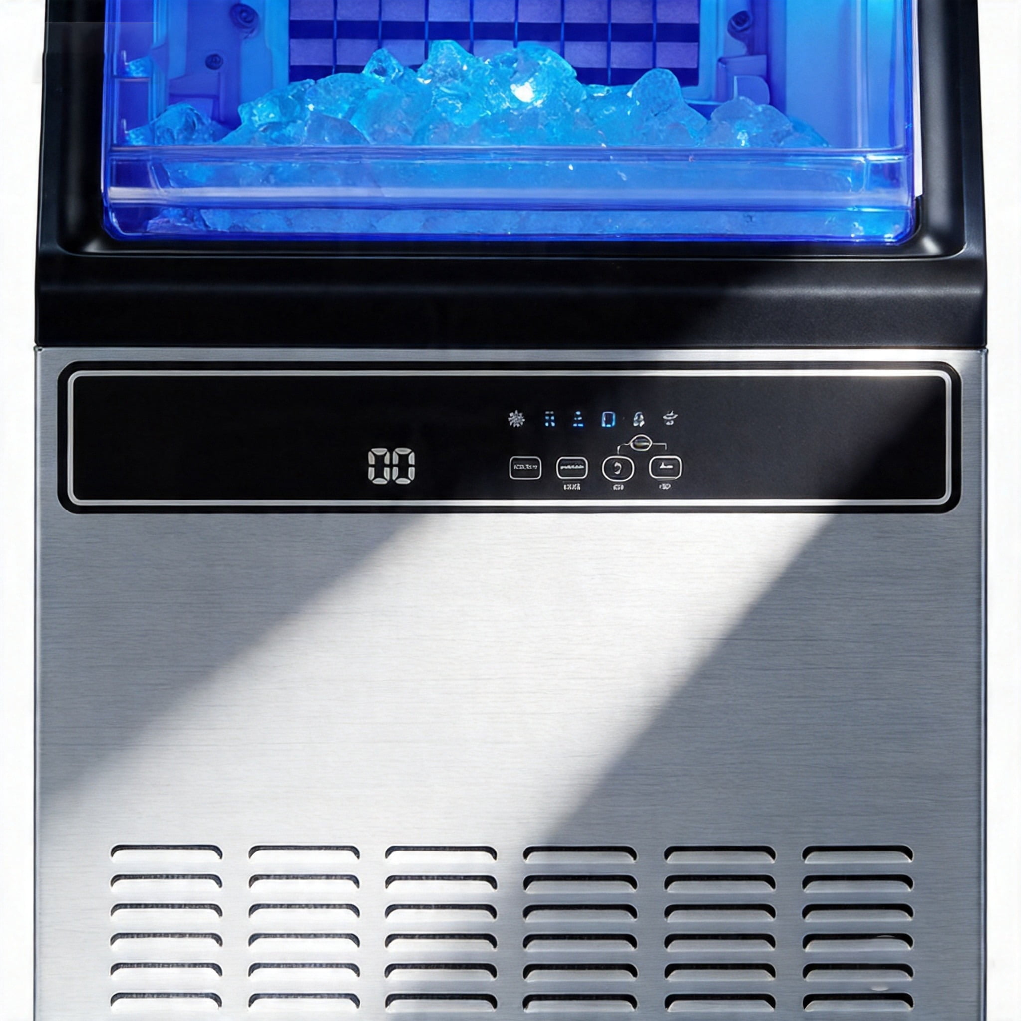 LUYUN Commercial Ice Maker 130LBS/Day Under Counter Stainless Steel