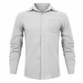 thumbnail image 4 of Men's Polo Shirts,Solid Color Collar Long Sleeve Shirt,Minimalist Long Sleeve Polo, Easy Wear for Commute, Travel & Effortless Style | Polo Shirts for Men, 4 of 4